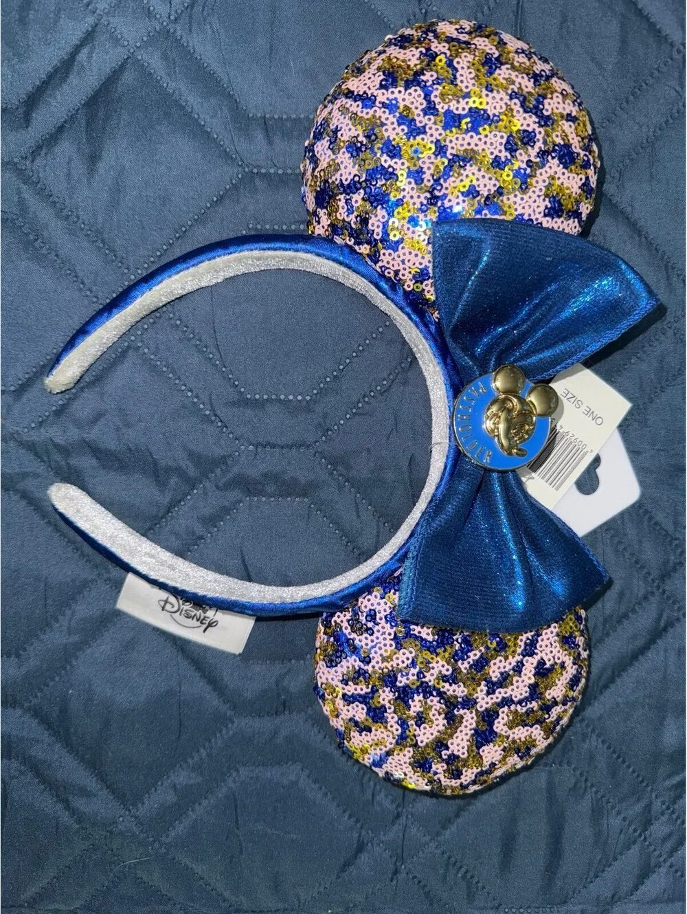 Walt Disney World Passholder Exclusive Minnie Ears | Blue Sequin Headband | NWOT